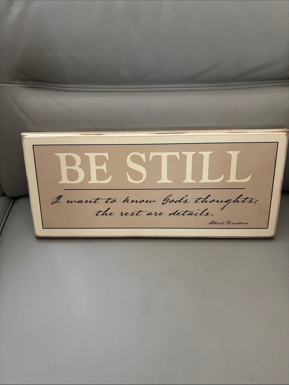 Source Unknown Beige "Be Still" Inspirational Wall Sign
